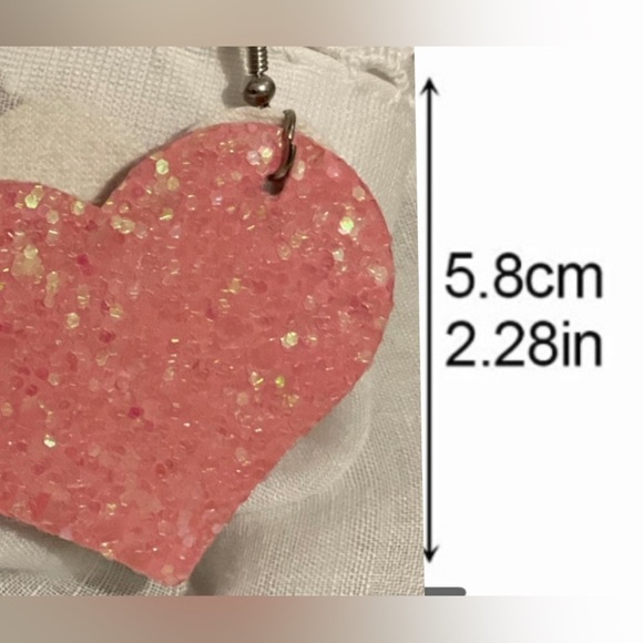 💕 Pink Sparkly Earrings - Picture 4 of 4